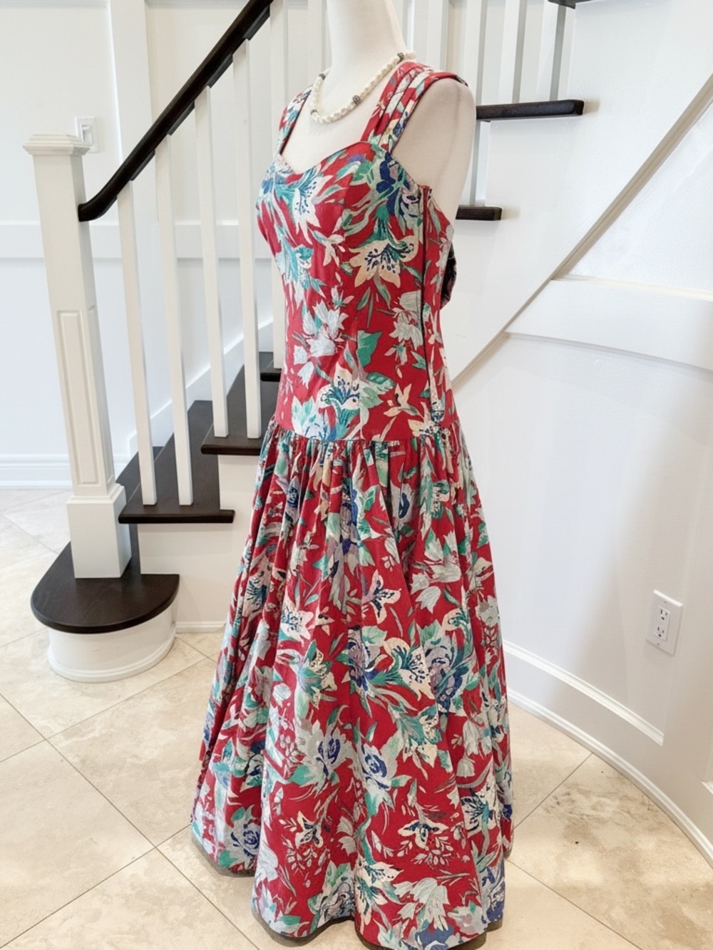 Vintage Laura Ashley Floral Chintz Dress, Size 8 - Picture 9 of 17